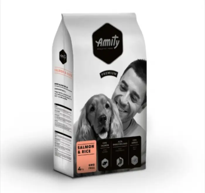 Hrana uscata pentru caini Amity Premium Adult, Somon si orez 4 kg