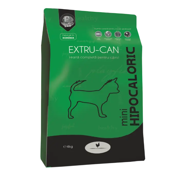 Hrana hipocalorica uscata pentru caini adulti de talie mica, 4 kg