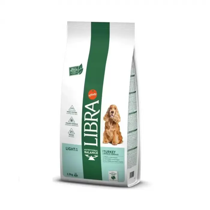 Hrana Uscata pentru caini Libra Adult Light Curcan 12 kg