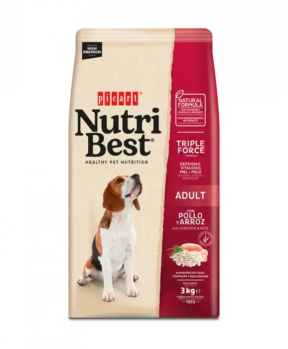 Hrana uscata pentru caini Nutribest Adult cu Pui si Orez, 3 kg