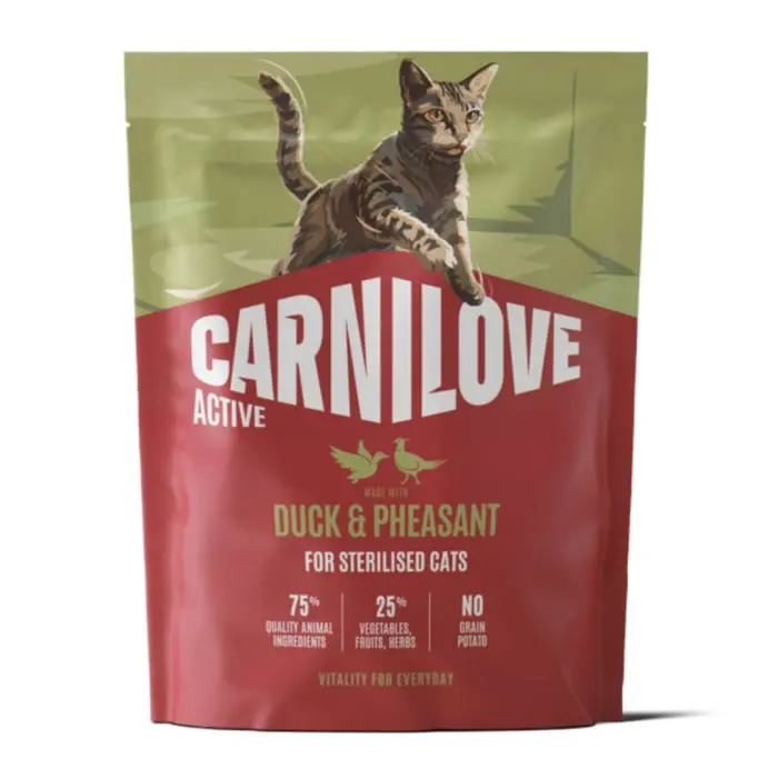 Hrana uscata pisici, Carnilove Active Cat Dry Duck Pheasat Sterilised Adult All Breeds 400 g
