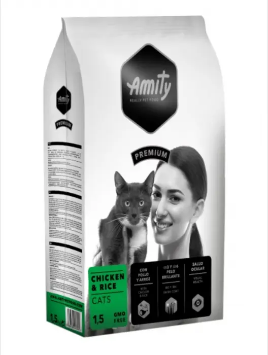 Hrana Uscata Pisici, Amity Premium Cats, Pui si Orez, 1.5 kg