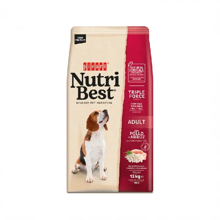 Hrana uscata premium pentru caini Nutribest Adult cu Pui si Orez, 15 kg