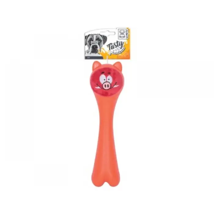 Jucarie din cauciuc pentru caini, ROB M-PETS, portocaliu, 23.5 x 6.5 x 6.5 cm