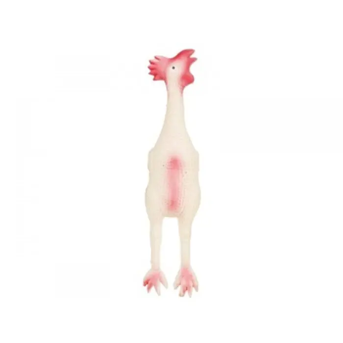 Jucarie din cauciuc moale, forma de gaina, pentru caini, ANASTASIA M-PETS 32x7x6 cm