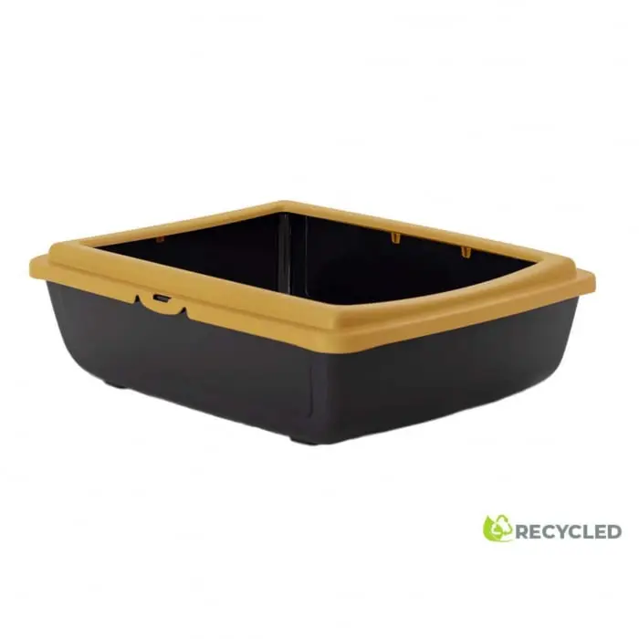 Litiera pentru pisici MPB Juliet ECO cu rama, 48x38x14h cm, Portocaliu