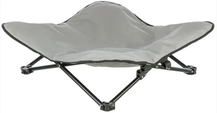 Pat Camping pentru Caini, Bej Negru 88 x 32 x 88 cm Pana la 35 kg
