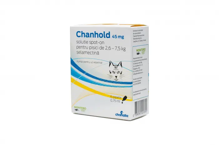 Pipete antiparazitare pentru pisici, Chanhold 45mg 2.6-7.5 kg