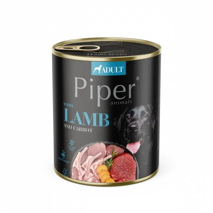 Piper Adult, Hrana Umeda, Carne de Miel si Morcovi, 800 g