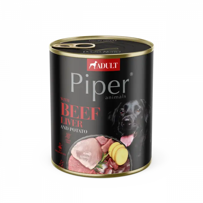 Piper Adult, Hrana Umeda, Ficat de Vita si Cartofi, 800 g