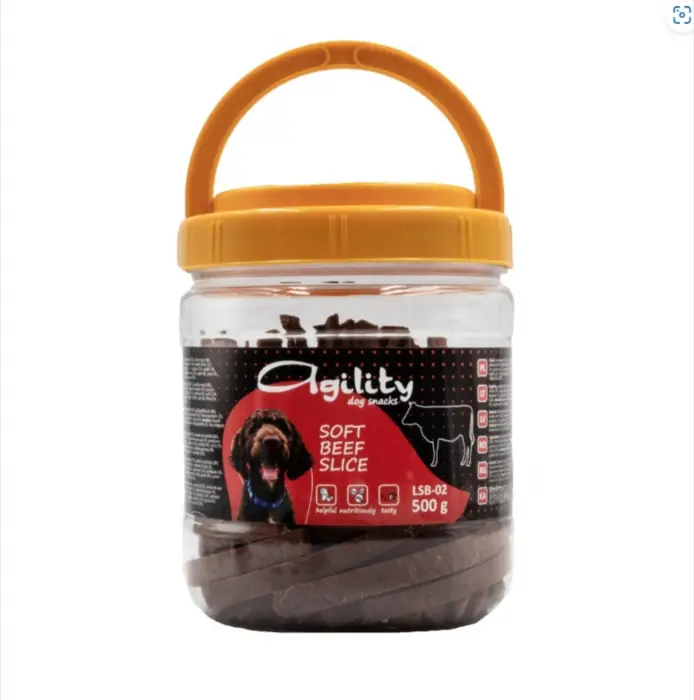 Recompense delicioase pentru caini Agility LSB-02, felie moale de vita, 500g