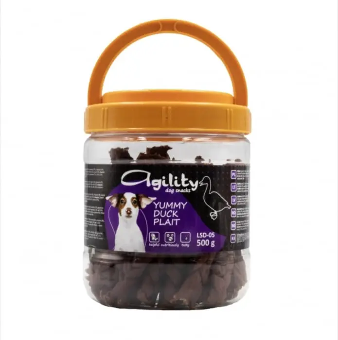 Recompense delicioase pentru caini Agility LSD-05, impletitura de rata, 500g