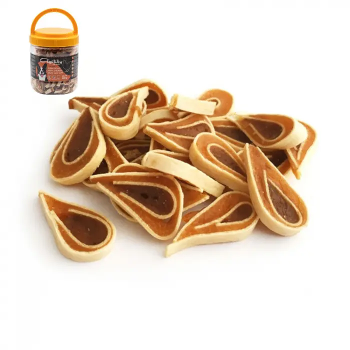 Recompense delicioase pentru caini Agility, pui si rata cu cod, 500g