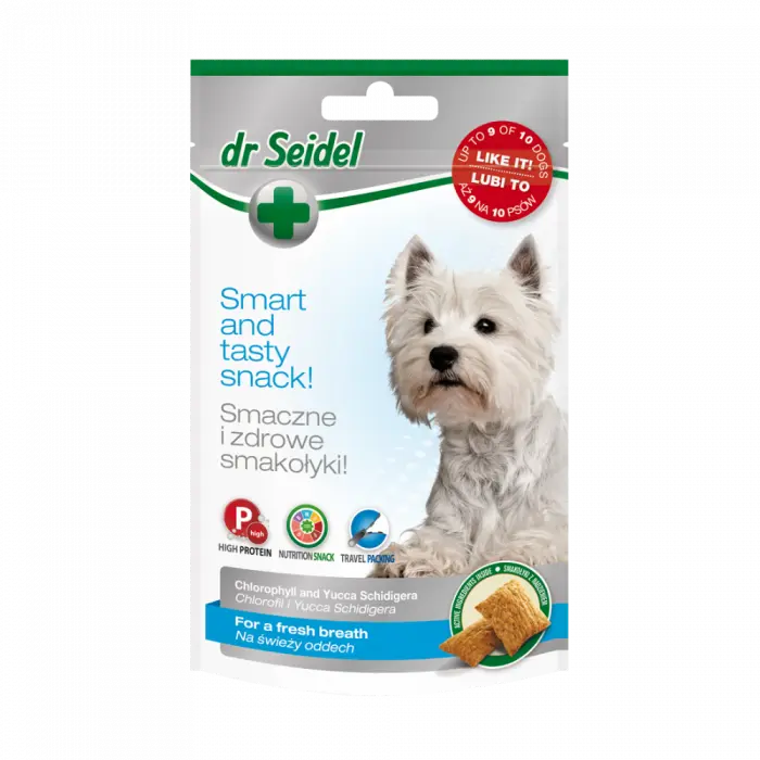 Recompense pentru o respiratie proaspata pentu caini, Dr. Seidel, 90g