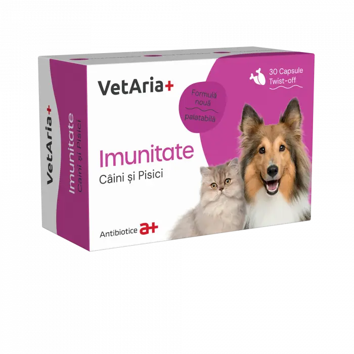 Supliment VetAria+ Imunitate, 30 capsule Twist-Off