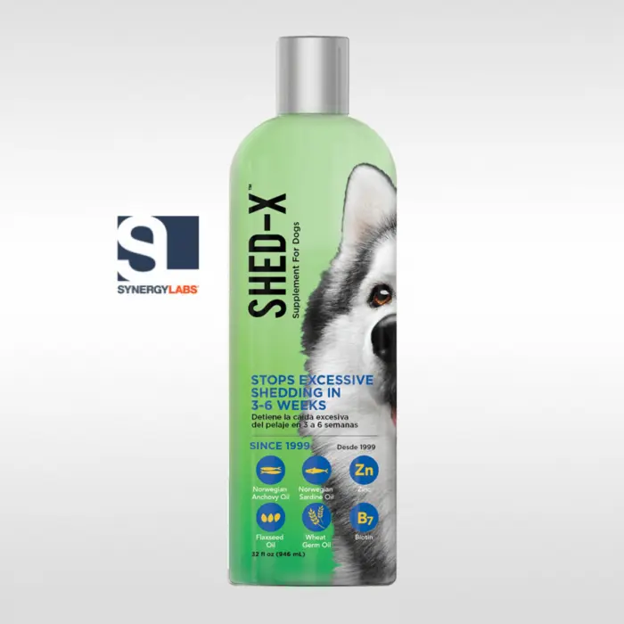 Supliment anti naparlire pentru caini SHED-X, Synergy Labs, talie mare, 946 ml