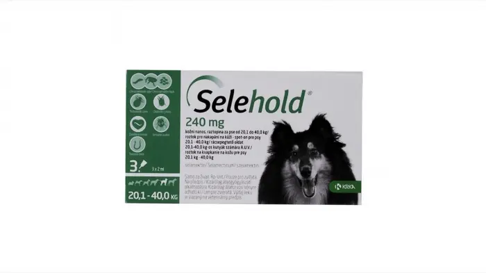 Selehold pentru caini 240 mg   ml (20.1 - 40 kg), 3 x 2 ml
