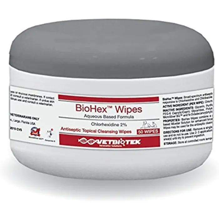 Servetele umede Clorhexidina 3%, VetBioTek BioHex, 50 buc