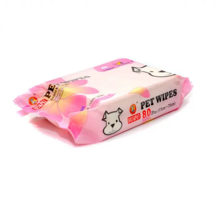 Servetele umede pentru caini, HUSHPET Floral 80 buc