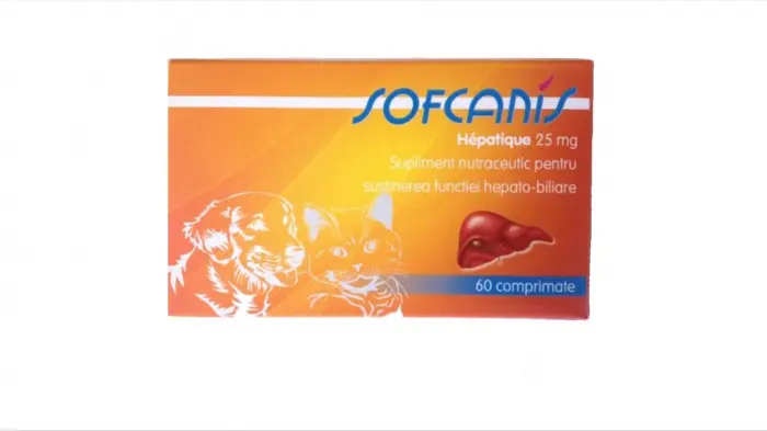 SOFCANIS Caine   Pisica Hepatique 25 mg, 60 comprimate