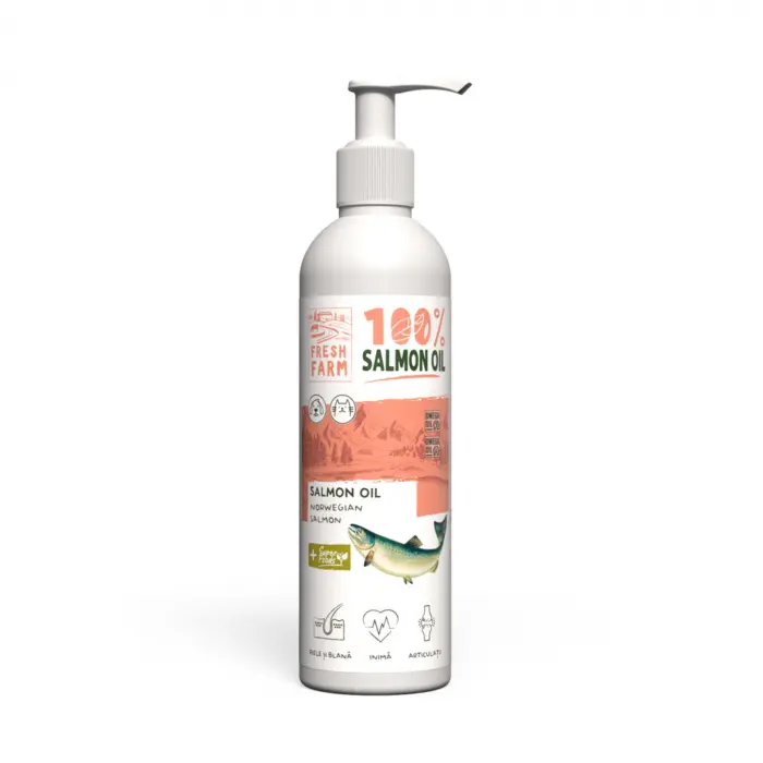 Ulei de somon pentru caini si pisici, Fresh Farm 250 ml