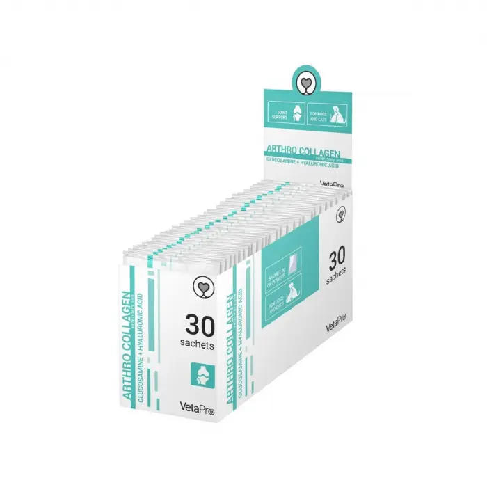 VETAPRO arthro collagen 30x3G cut suport articulatii si cartilaje caini si pisici