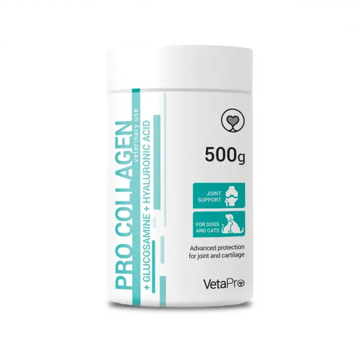 VETAPRO pro collagen pudra 500g suport articulatii si cartilaje pentru caini si pisici