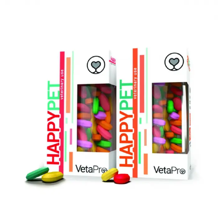 VETAPRO happy pet 60tab cut complex multivitamine si minerale caini adulti
