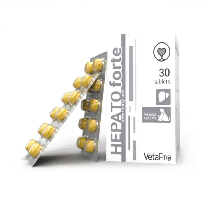 VETAPRO hepato forte 30tab cut suport hepatic pentru caini si pisici