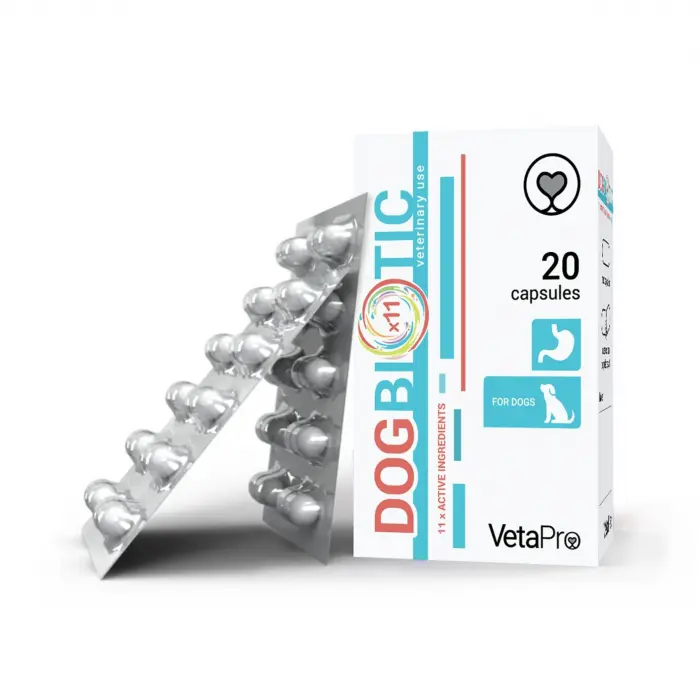 VETAPRO dogbiotic 20caps cut suport digestiv caini