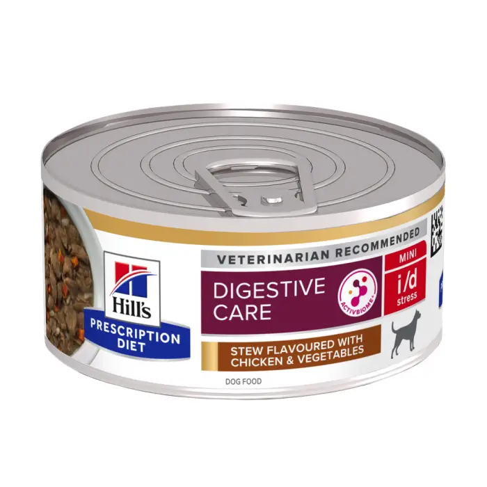 Conserva dietetica pentru caini Hill s PD Digestive Care Stress I D cu pui 156 gr
