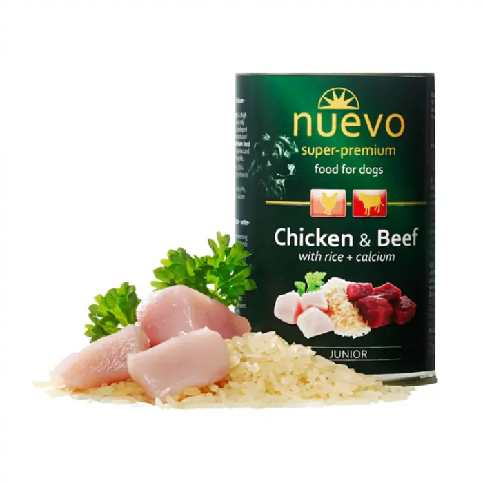 Conserva pentru caini Nuevo Junior cu pui  vita 400 gr