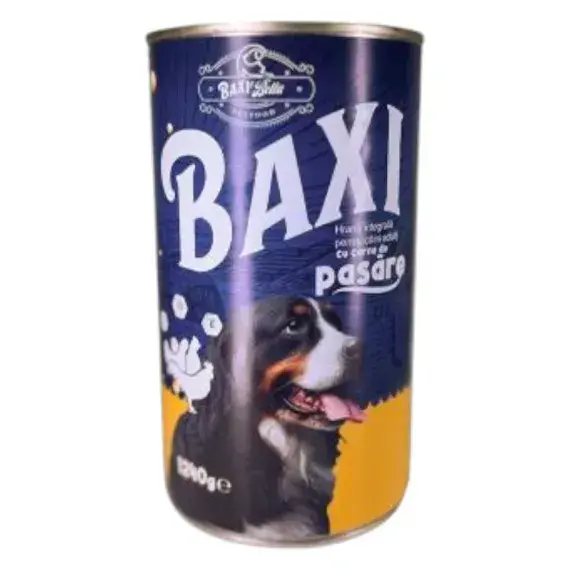 Conserva pentru caini Baxi cu pasare 1240 gr