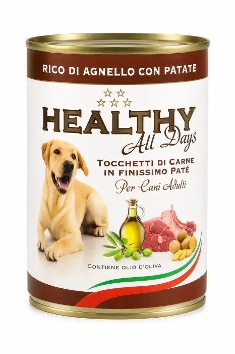 Conserva pentru caini Healthy All Days cu miel  cartofi 400 gr