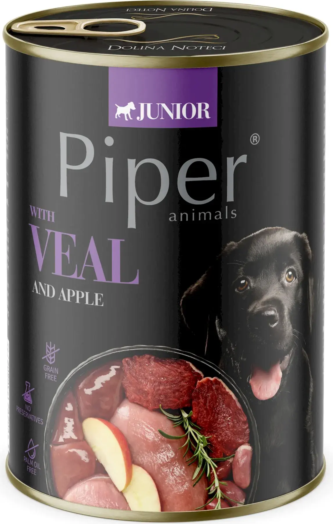 Conserva pentru caini Piper Junior cu vitel  mere 400 gr