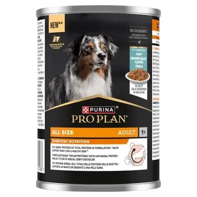 Conserva pentru caini Pro Plan Everyday Nutrition cu peste in jeleu 400 gr