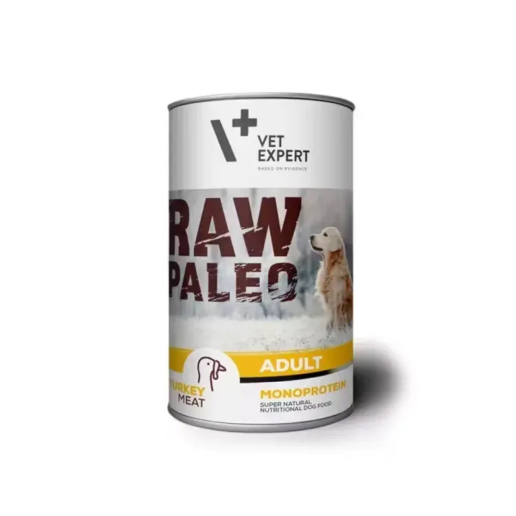 Conserva pentru caini Raw Paleo Adult cu curcan 400 gr