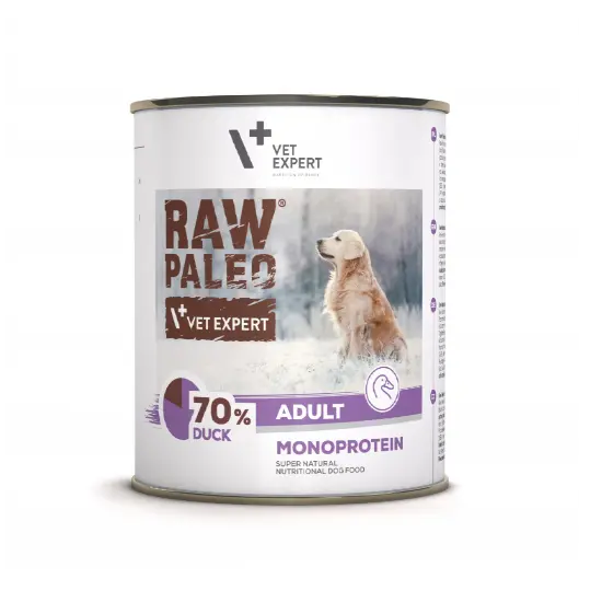 Conserva pentru caini Raw Paleo Adult cu rata 400 gr