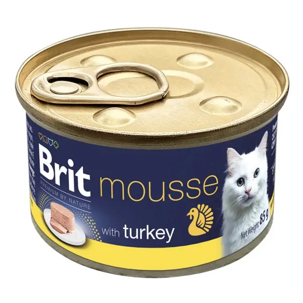 Conserva pentru pisici Brit Premium Mousse cu curcan 85 gr