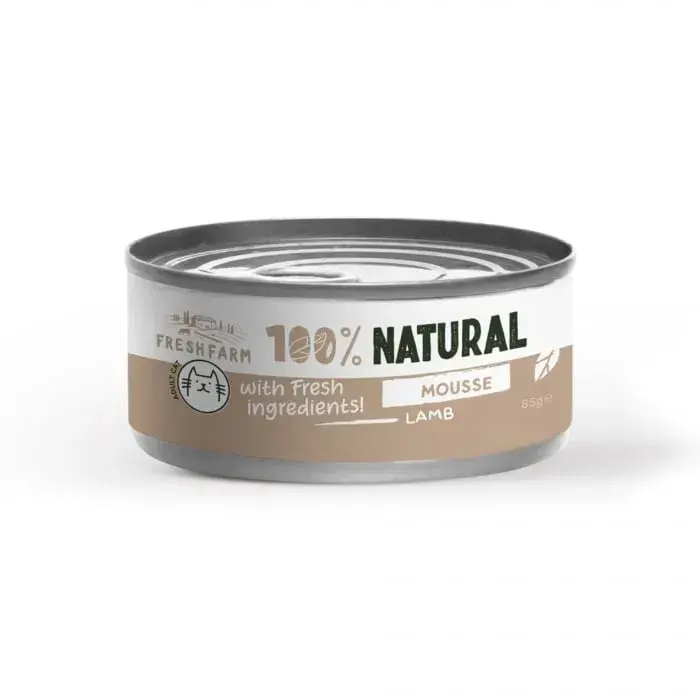 Conserva pentru pisici Fresh Farm Mousse cu miel 85 gr