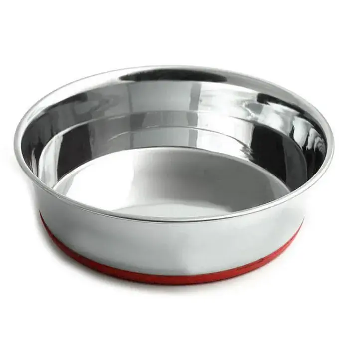 Castron antiderapant cu baza rosie 4Dog 0,5 L - 13 cm