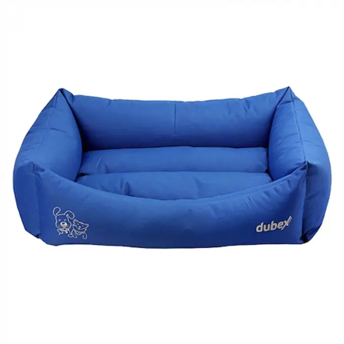 Culcus pentru caini si pisici 4Dog Deluxe Oxford L albastru 78x60x22 cm
