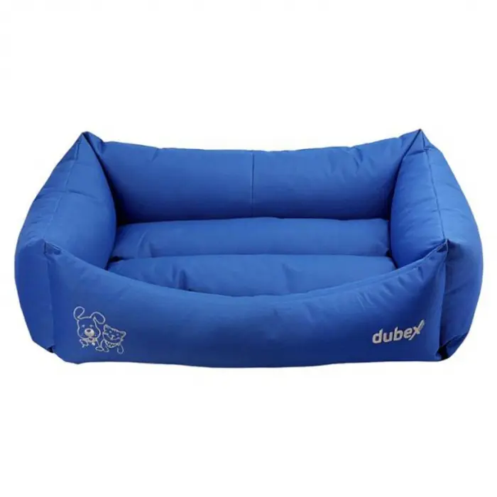 Culcus pentru caini si pisici 4Dog Deluxe Oxford XL albastru 95x70x22 cm