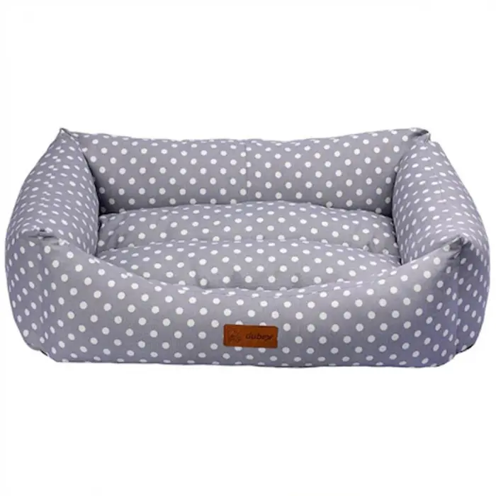 Culcus pentru caini si pisici 4Dog Deluxe Makaron XL gri 95x70x22 cm