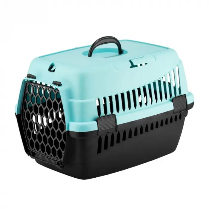 Cusca de transport 4Dog Deluxe albastra cu negru 49 x 35 x 32,5 cm