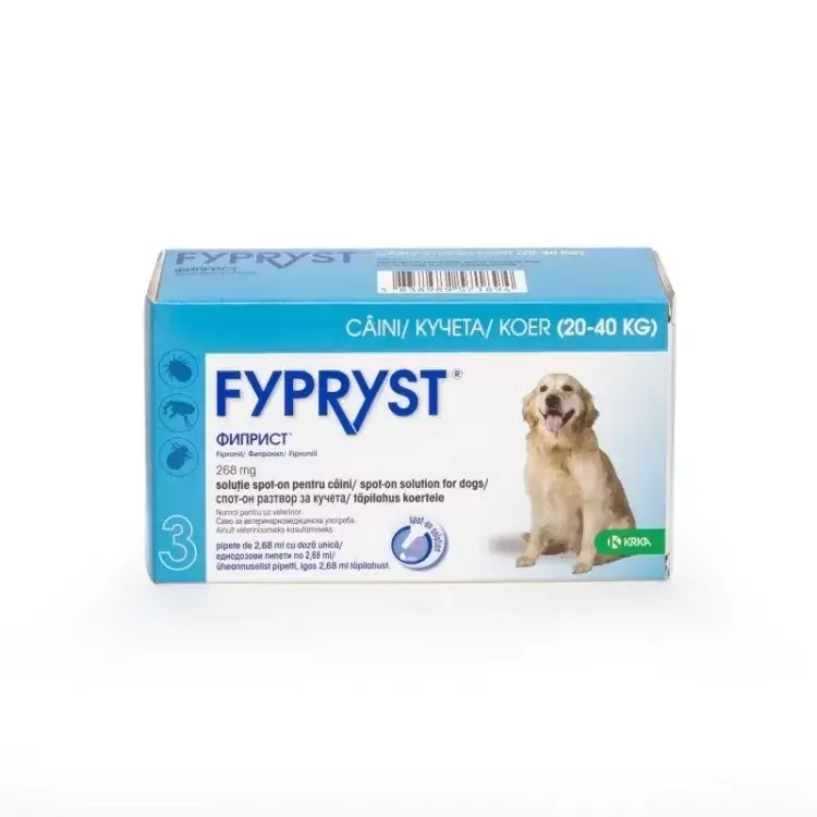 Antiparazitar extern pentru caini Fypryst L 20-40 kg x 3 pipete