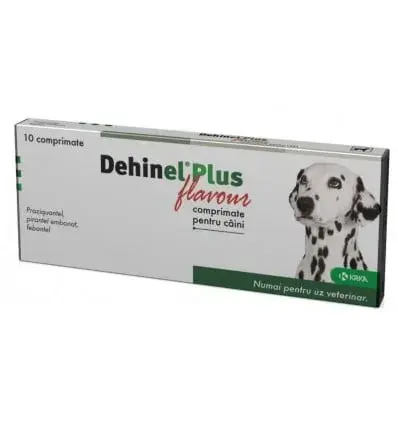 Antiparazitar intern pentru caini Dehinel Plus Flavour 10 cpr   folie