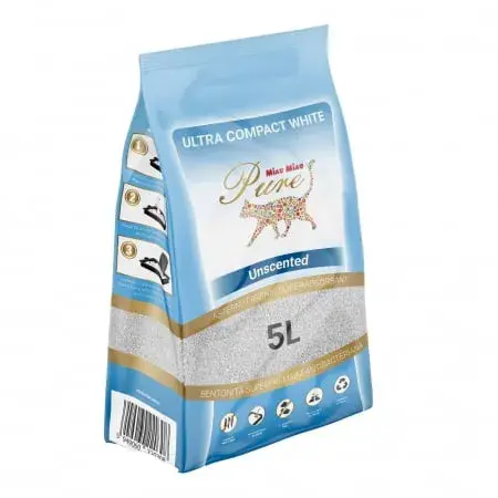 Asternut igienic pentru pisici Miau Miau Pure Unscented 5L