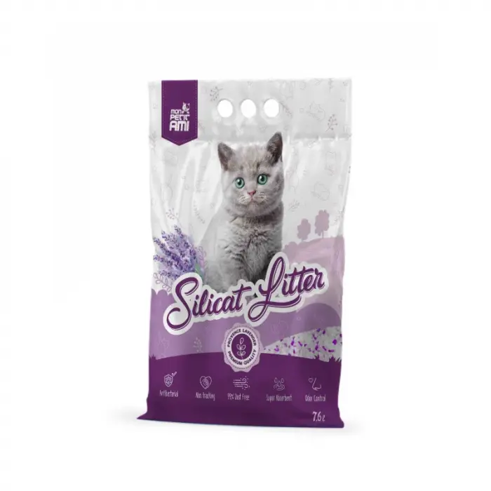 Asternut igienic pentru pisici Mon Petit Ami Silicat cu Lavanda 15L