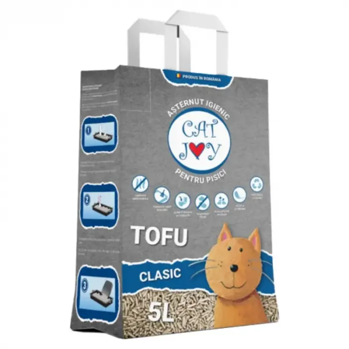 Asternut igienic pentru pisici  Cat Joy Tofu Clasic 5L